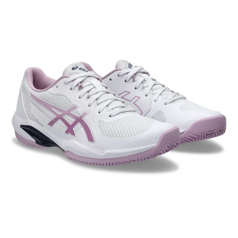 Zapatillas Asics Solution Swift FF 2 Clay Blanco Rosa Ube Mujer Pádel Elite