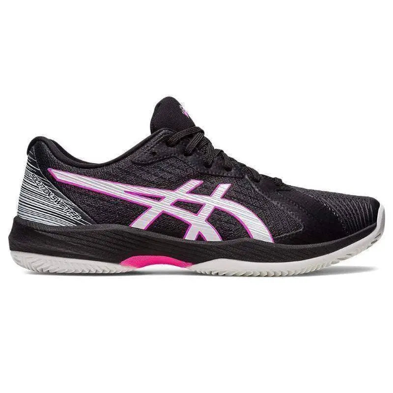 Zapatillas Asics Solution Swift FF Clay Negro Rosa Fluor Pádel Elite