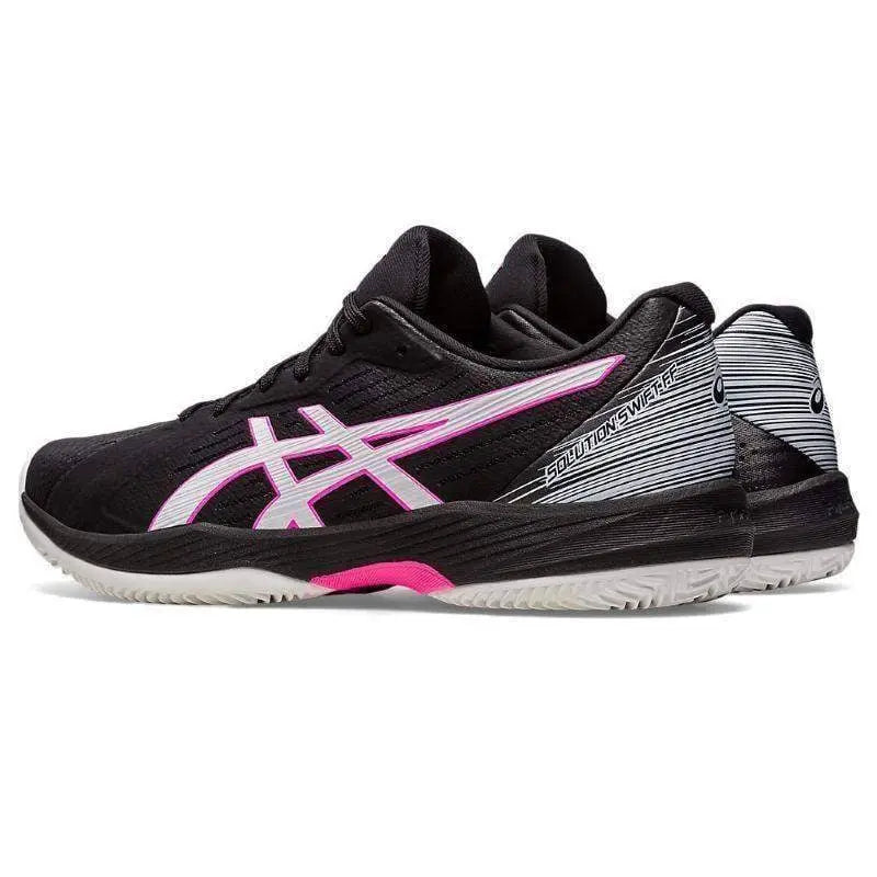 Zapatillas Asics Solution Swift FF Clay Negro Rosa Fluor Pádel Elite