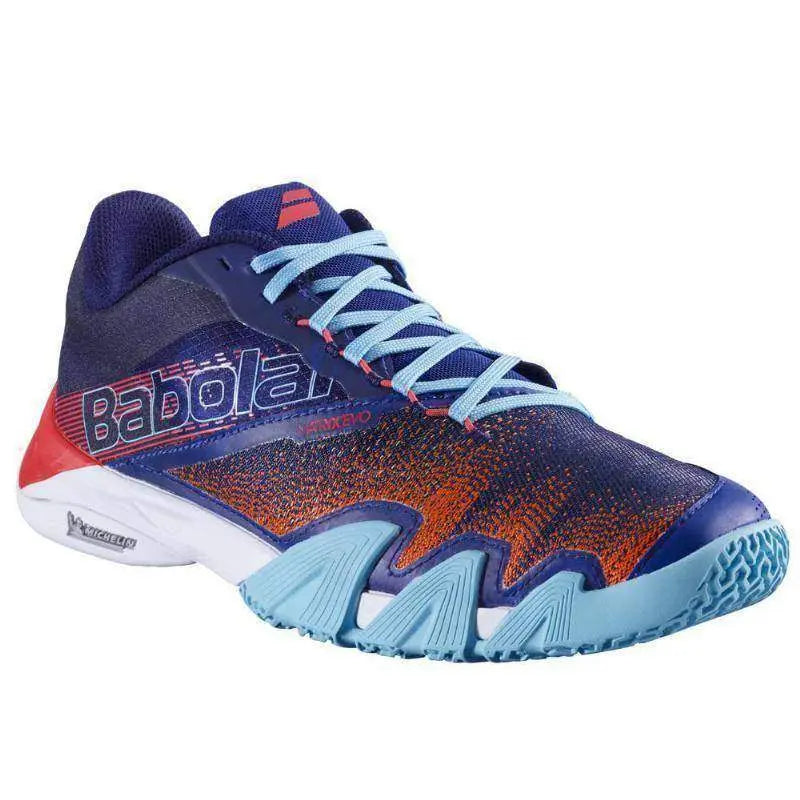 Zapatillas Babolat Jet Premura 2 Azul Rojo Poppy Pádel Elite