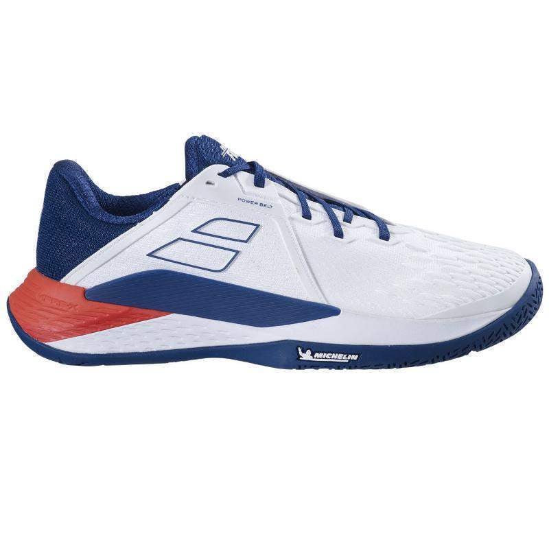 Zapatillas Babolat Propulse Fury 3 Blanco Azul Rojo Pádel Elite