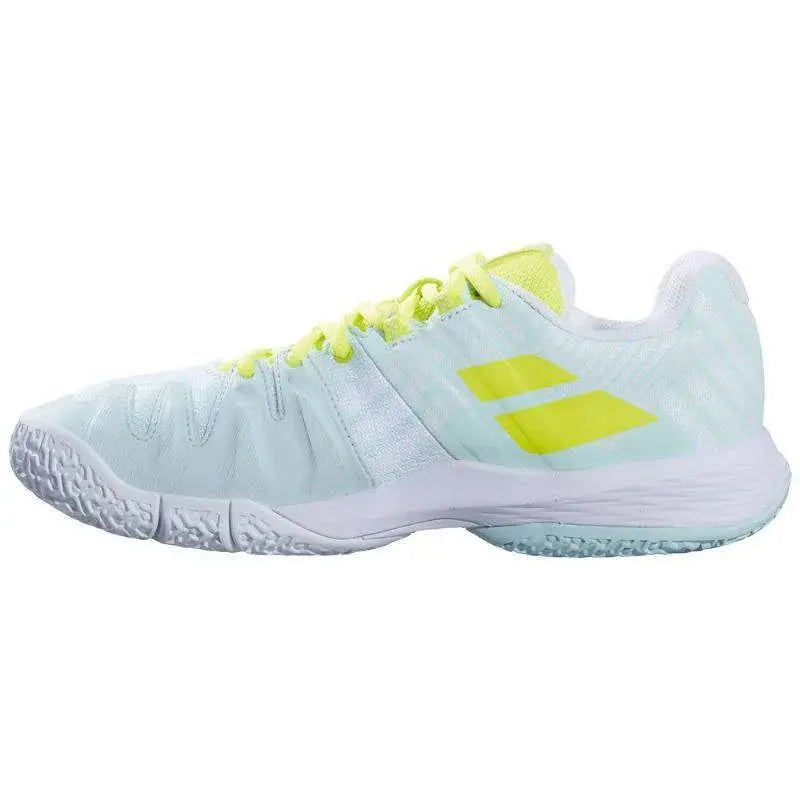 Zapatillas Babolat Sensa Azul Amarillo Fluor Mujer Pádel Elite