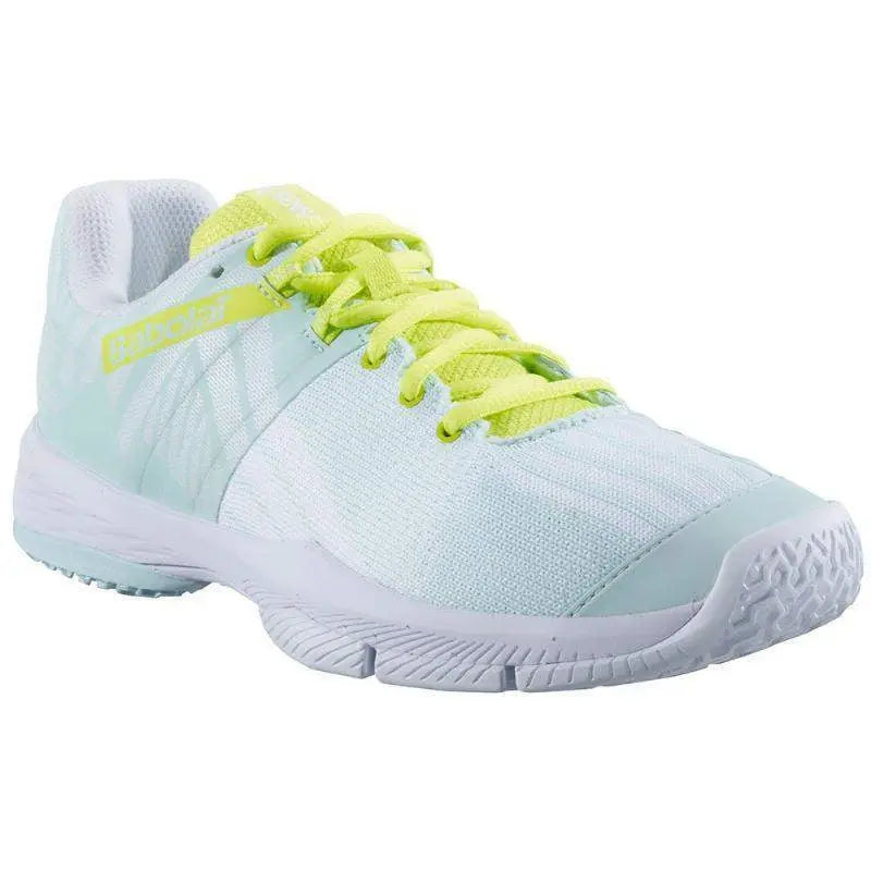 Zapatillas Babolat Sensa Azul Amarillo Fluor Mujer Pádel Elite