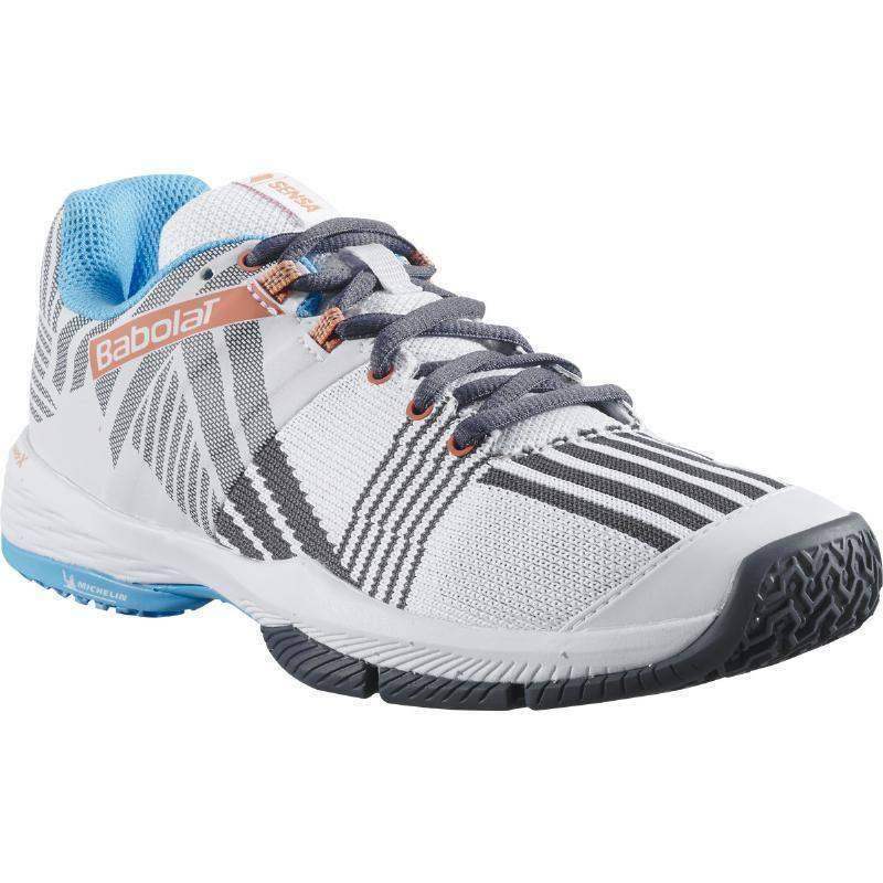 Zapatillas Babolat Sensa Blanco Turquesa Mujer | Babolat Pádel Elite