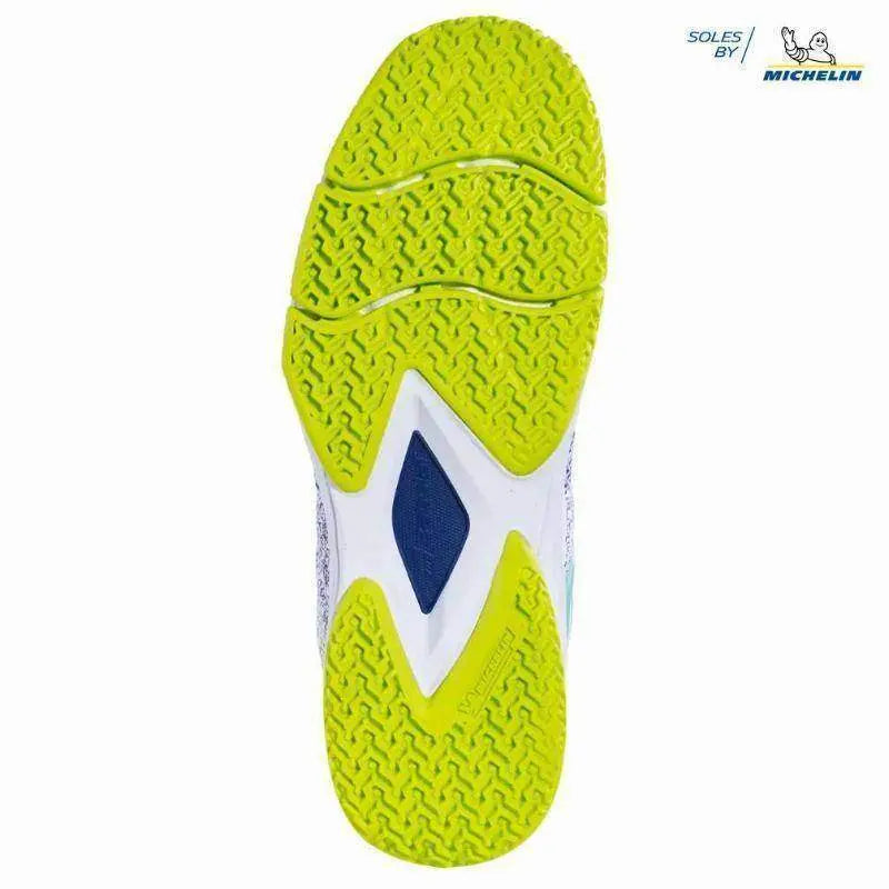 Zapatillas Babolat Sensa Blanco Verde Amarillo Pádel Elite