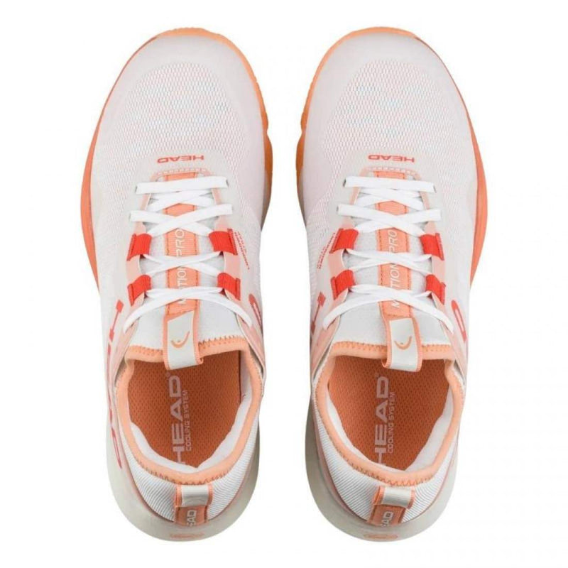 Zapatillas Head Motion Pro Blanco Coral Mujer Pádel Elite