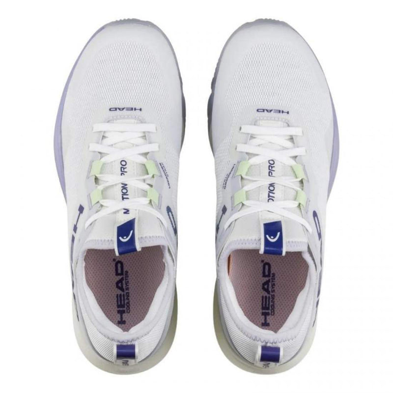 Zapatillas Head Motion Pro Blanco Lavanda Mujer Pádel Élite