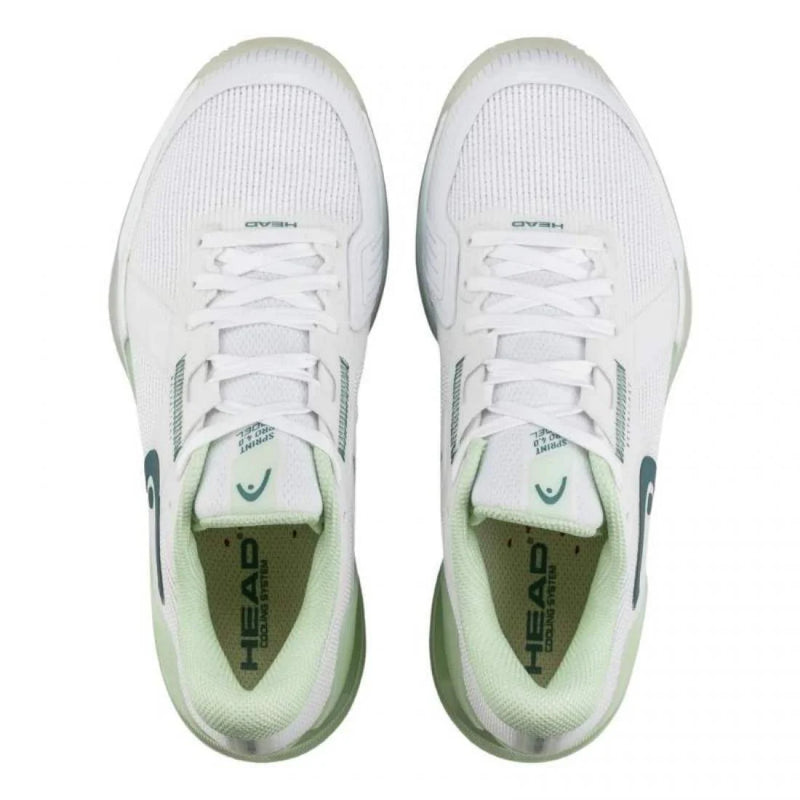 Zapatillas Head Sprint Pro 4.0 Blanco Verde Mujer Pádel Elite