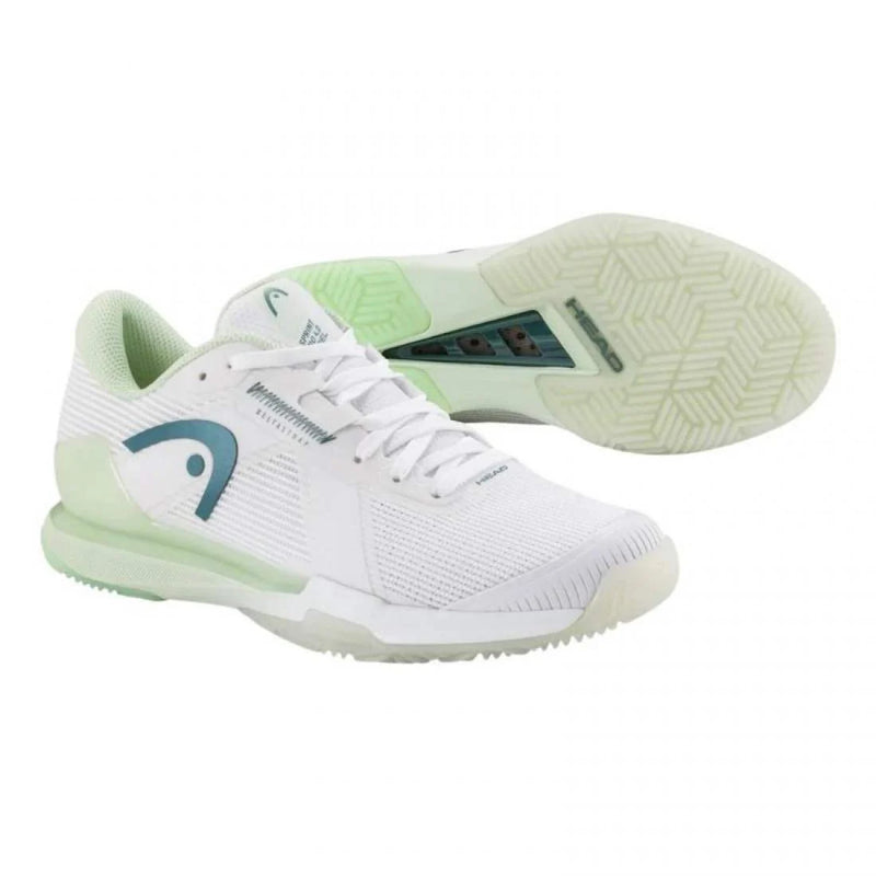 Zapatillas Head Sprint Pro 4.0 Blanco Verde Mujer Pádel Elite