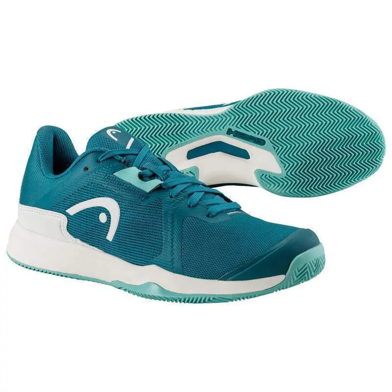 Zapatillas Head Sprint Team 3.5 Clay Azul Stone Blanco Mujer Pádel Elite