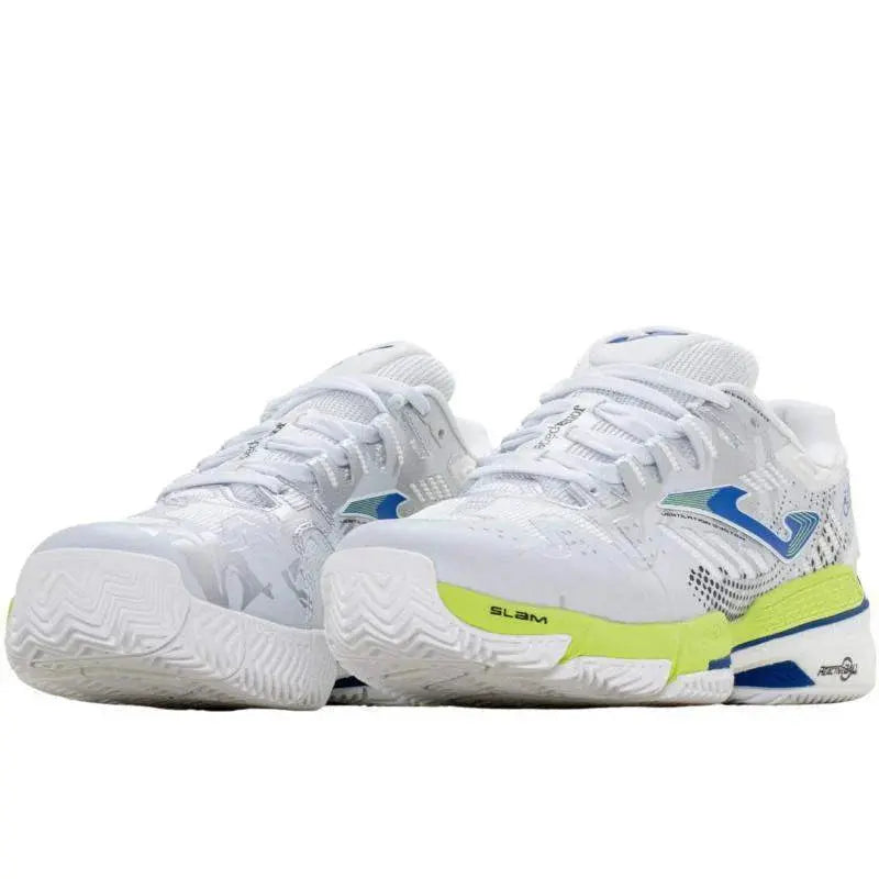 Zapatillas Joma Slam 2402 Blanco Amarillo Fluor Royal Pádel Elite