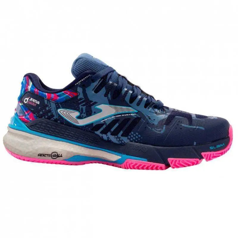 Zapatillas Joma Slam 2403 Marino Azul Rosa Mujer Pádel Elite