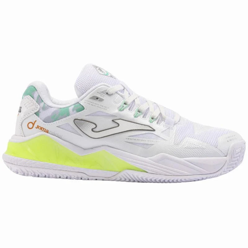 Zapatillas Joma Spin 2402 Blanco Verde Mujer Pádel Élite