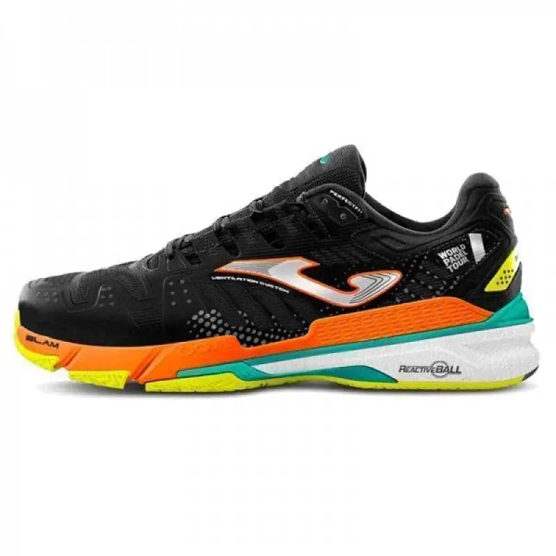 Zapatillas Joma WPT T.Slam 2201 Clay Negro Naranja Fluor Pádel Elite