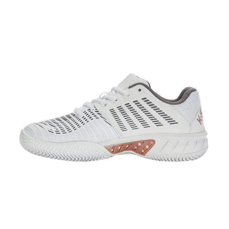 Zapatillas Kswiss Express Light 3 HB Blanco Gris Metal Mujer Pádel Elite