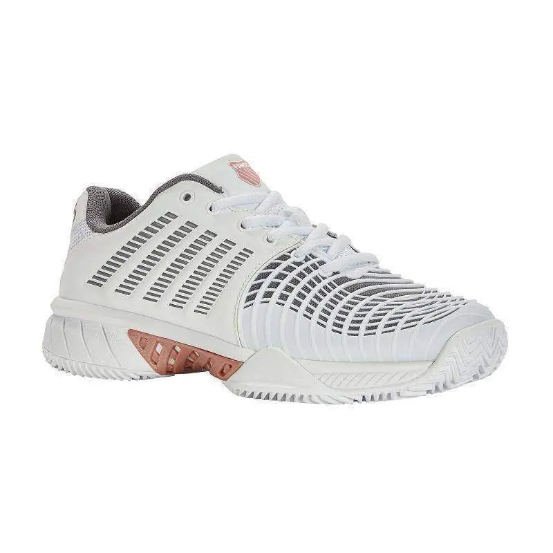 Zapatillas Kswiss Express Light 3 HB Blanco Gris Metal Mujer Pádel Elite