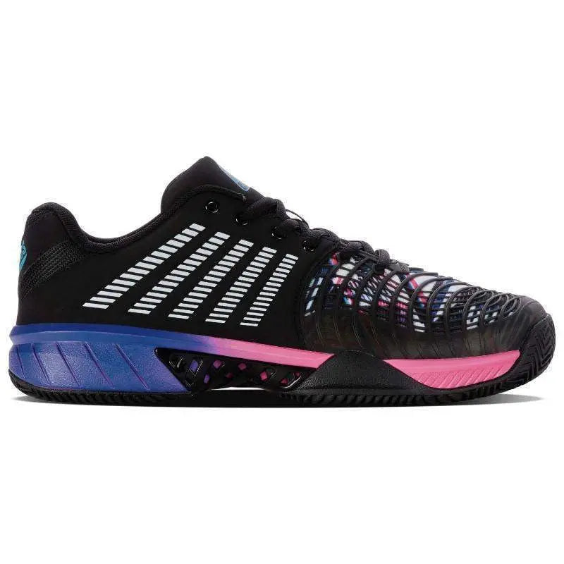 Zapatillas Kswiss Express Light 3 HB Padel Negro Azul Rosa Neon Pádel Elite