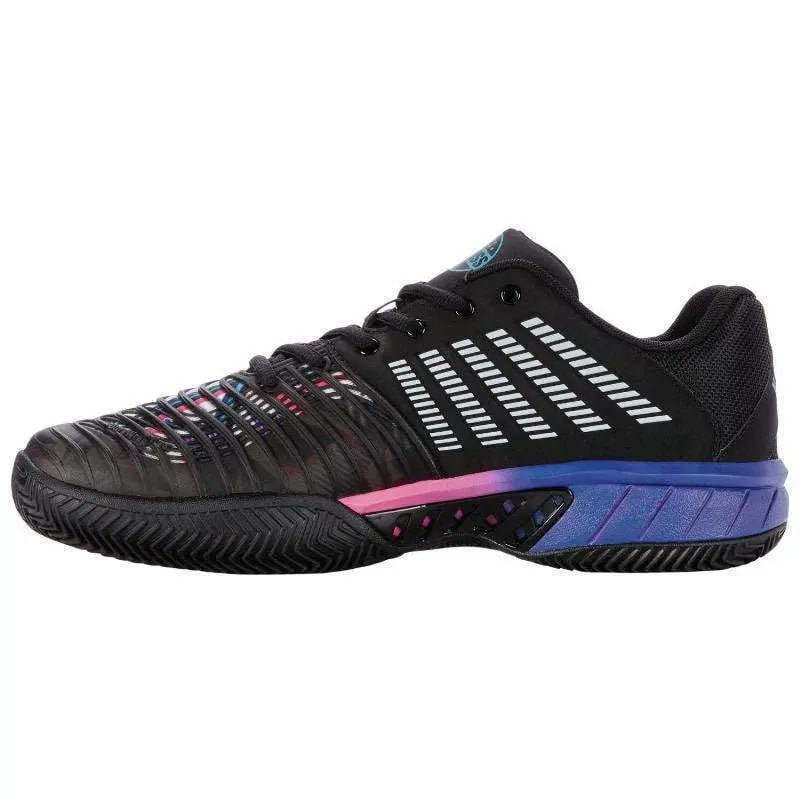 Zapatillas Kswiss Express Light 3 HB Padel Negro Azul Rosa Neon Pádel Elite