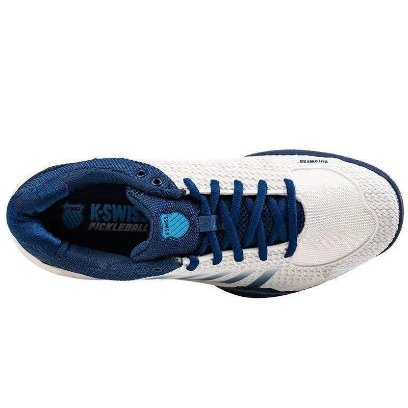 Zapatillas Kswiss Express Light Pickleball Blanco Azul Oscuro Cian Pádel Elite