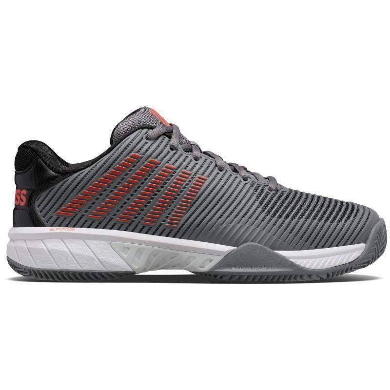 Zapatillas Kswiss Hypercourt Expres 2 HB Gris Negro Rojo | Kswiss Pádel Elite