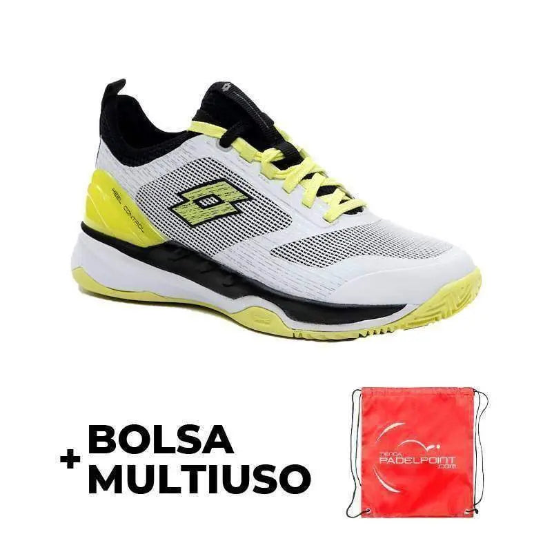 Zapatillas Lotto Mirage 200 Blanco Amarillo Neon Negro Mujer Pádel Elite