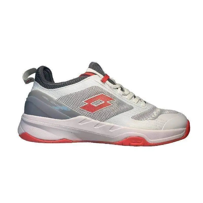 Zapatillas Lotto Mirage 200 Blanco Rojo Poppy Gris Pádel Elite