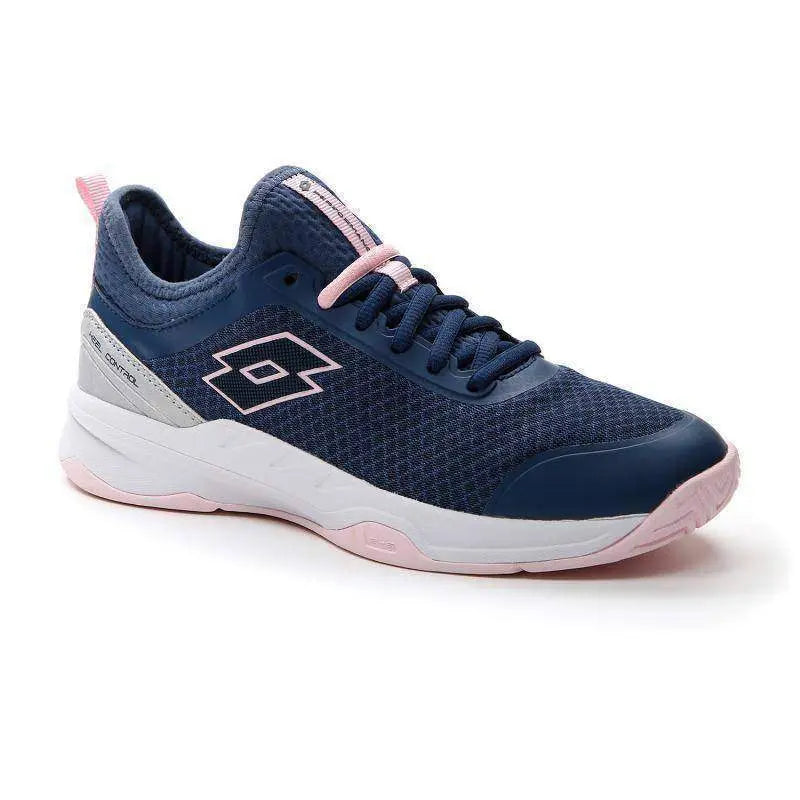 Zapatillas Lotto Mirage 500 II Azul Denim Rosa Gris Metal Mujer Pádel Elite