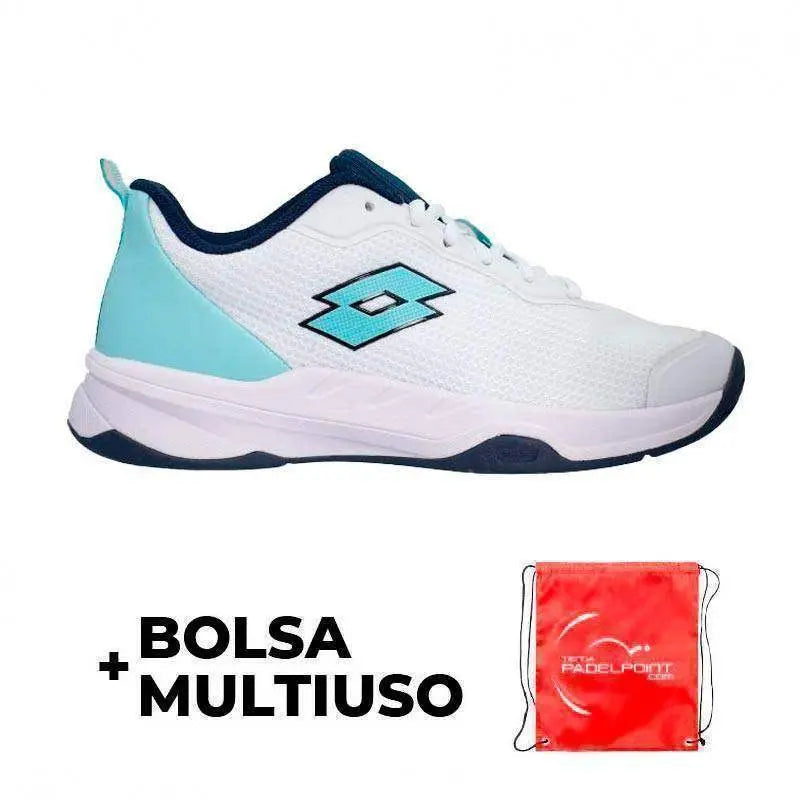 Zapatillas Lotto Mirage 600 ALR Blanco Azul Claro Mujer Pádel Elite