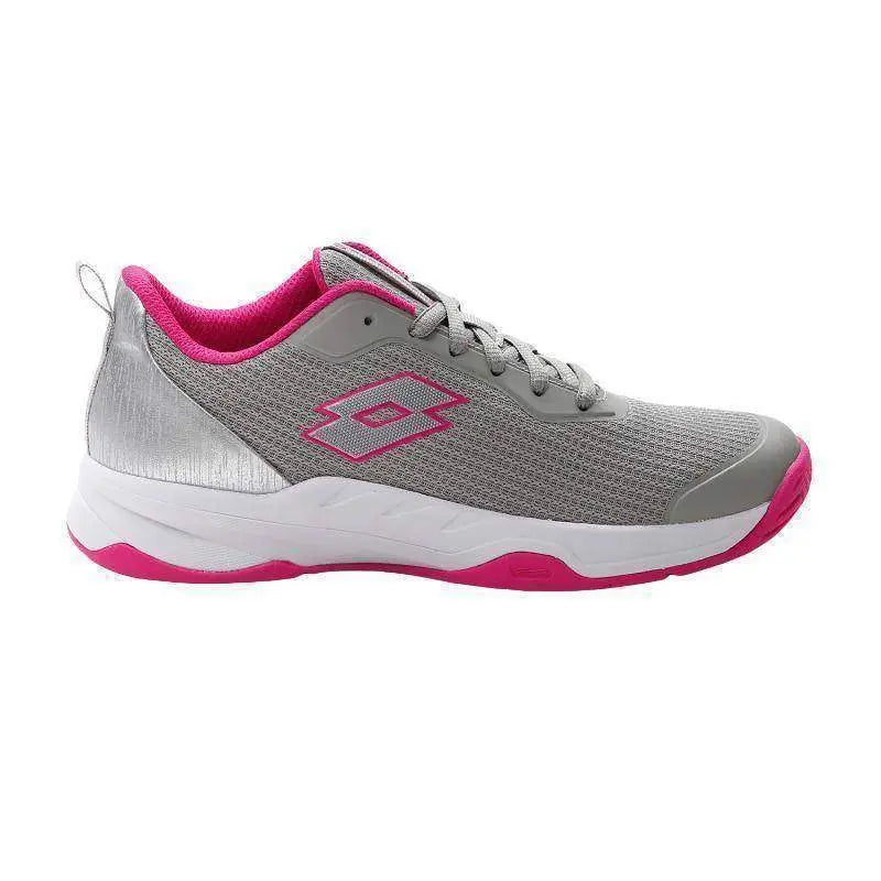 Zapatillas Lotto Mirage 600 Gris Rosa Fucsia Mujer Pádel Elite