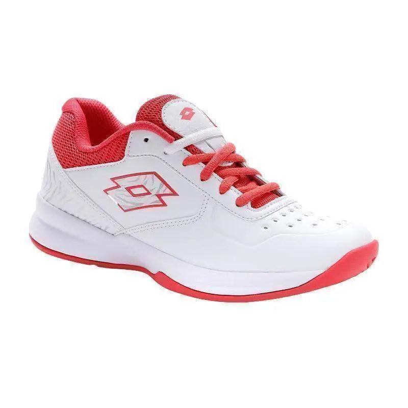 Zapatillas Lotto Space 600 II Blanco Rojo Fluor Mujer Pádel Elite