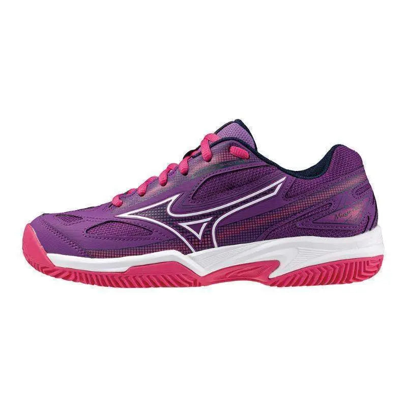 Zapatillas Mizuno Break Shot 4 Padel Morado Blanco Fucsia Mujer Pádel Elite