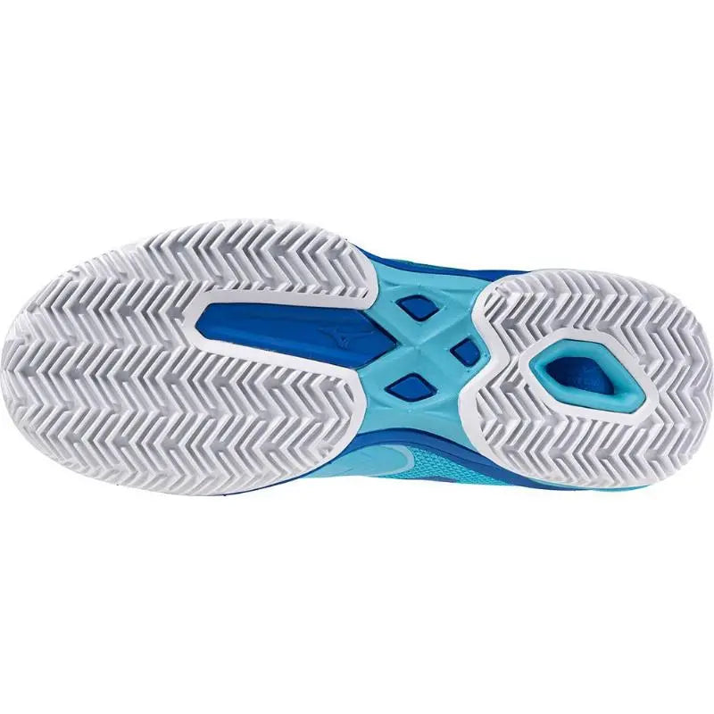 Zapatillas Mizuno Wave Exceed Light 2 Clay Azul Blanco Mujer Pádel Elite