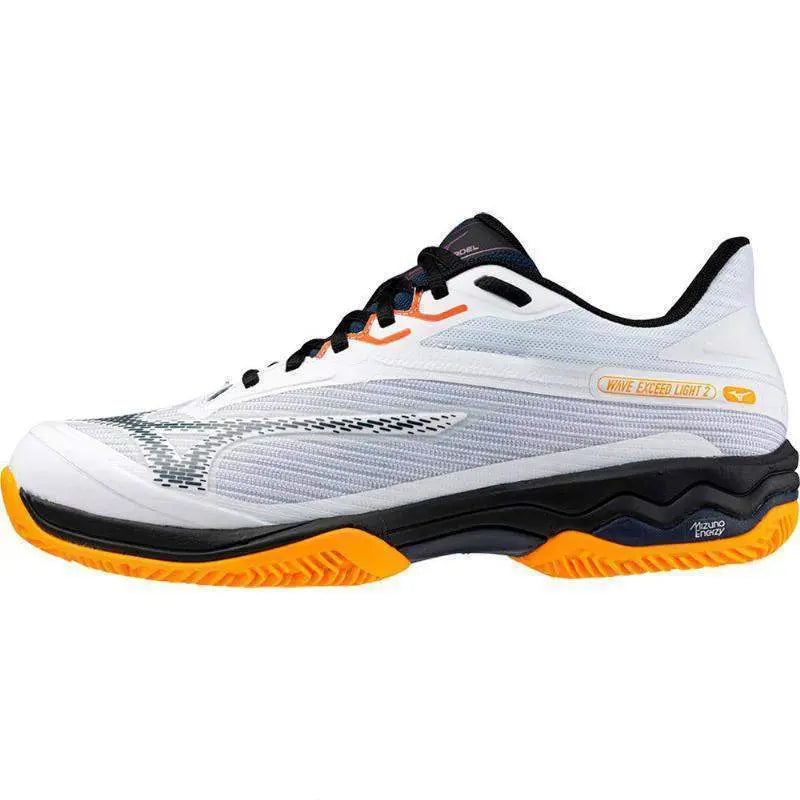 Zapatillas Mizuno Wave Exceed Light 2 Padel Blanco Azul Naranja Pádel Elite