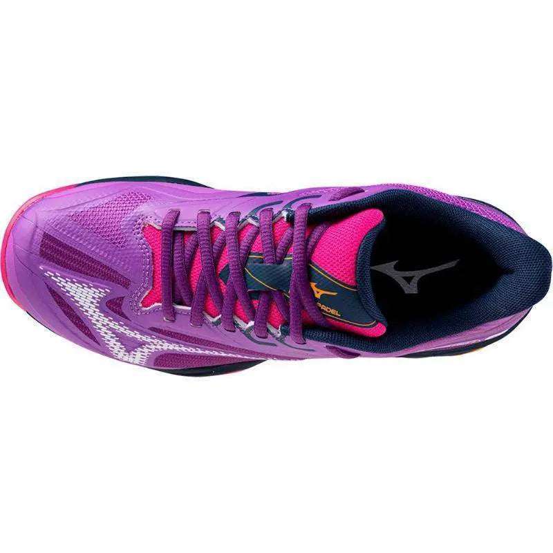 Zapatillas Mizuno Wave Exceed Light 2 Padel Morado Blanco Fucsia Mujer Pádel Elite