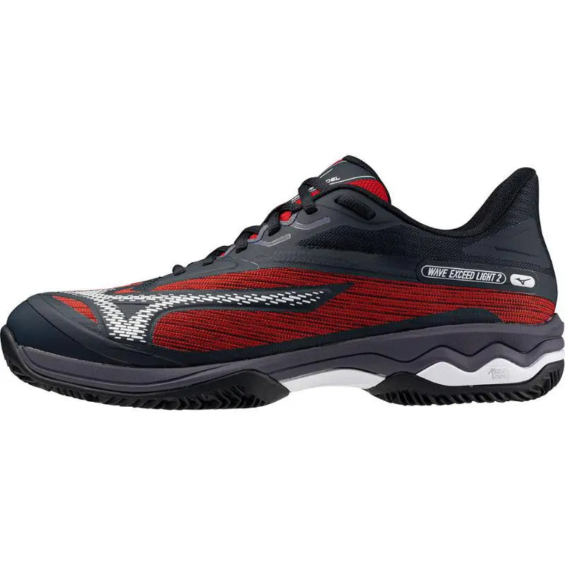 Zapatillas Mizuno Wave Exceed Light 2 Padel Negro Blanco Rojo Pádel Elite