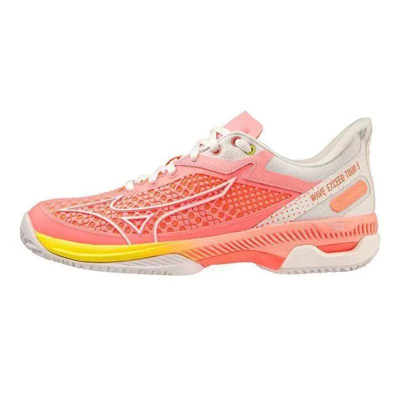 Zapatillas Mizuno Wave Exceed Tour 5 CC Coral Mujer Pádel Elite