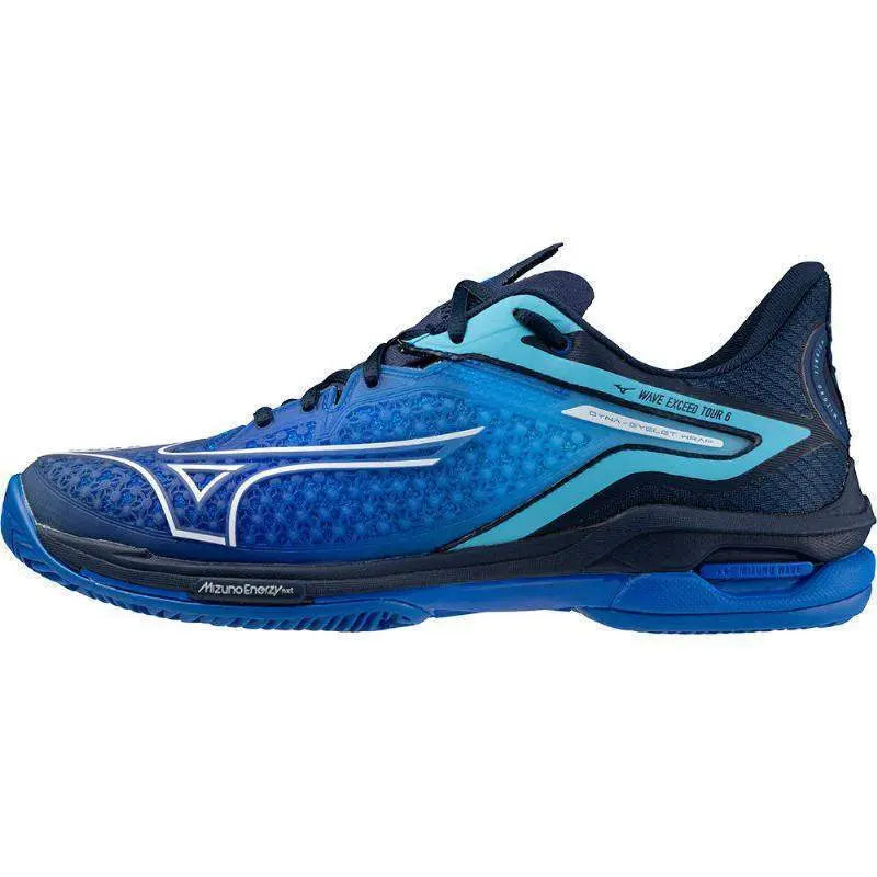 Zapatillas Mizuno Wave Exceed Tour 6 Clay Azul Blanco Pádel Elite