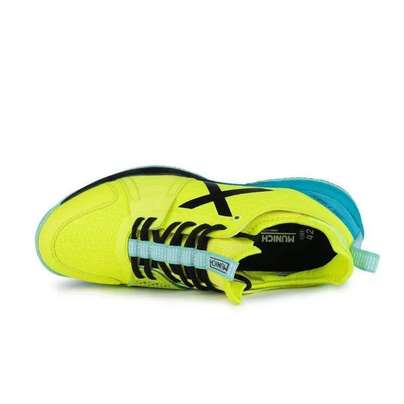 Zapatillas Munich Oxygen 45 Amarillo Fluor Azul Pádel Elite