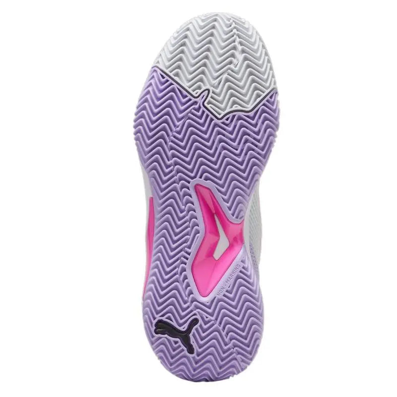 Zapatillas Puma Nova Court Plata Blanco Violeta Mujer Pádel Elite