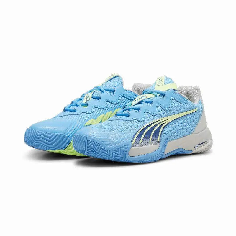 Zapatillas Puma Nova Elite Azul Amarillo Gris Pádel Elite