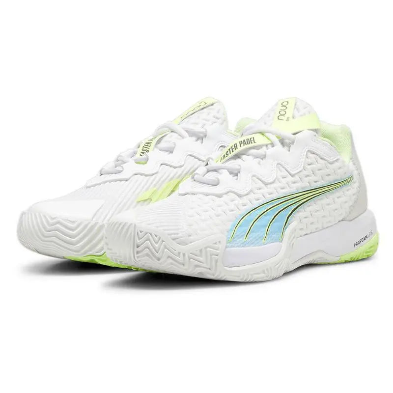 Zapatillas Puma Nova Elite Blanco Azul Verde Pádel Elite