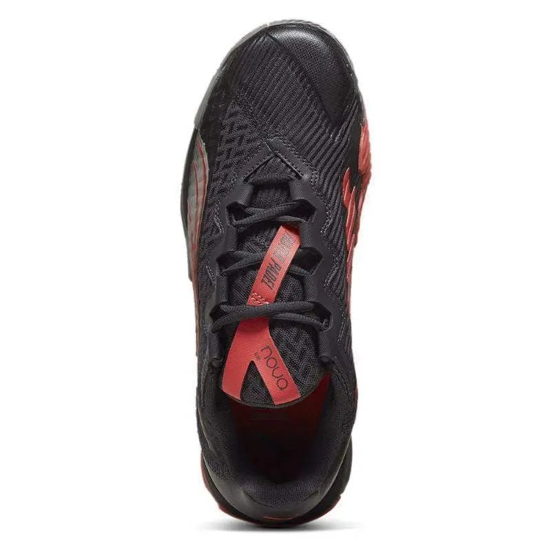 Zapatillas Puma Nova Elite Gris Oscuro Negro Rojo Pádel Elite