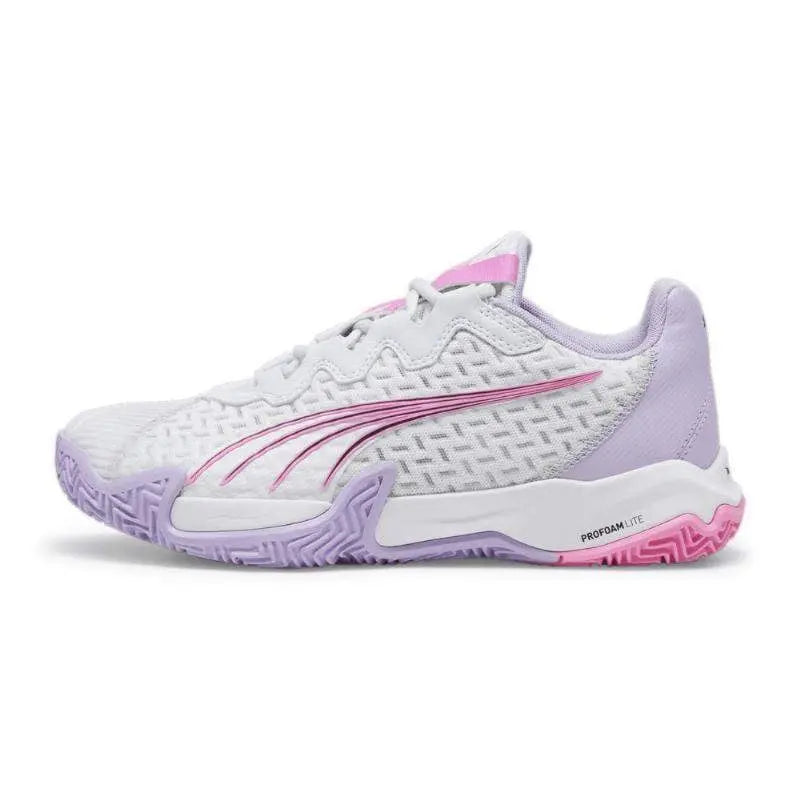 Zapatillas Puma Nova Elite Plata Blanco Violeta Mujer Pádel Elite