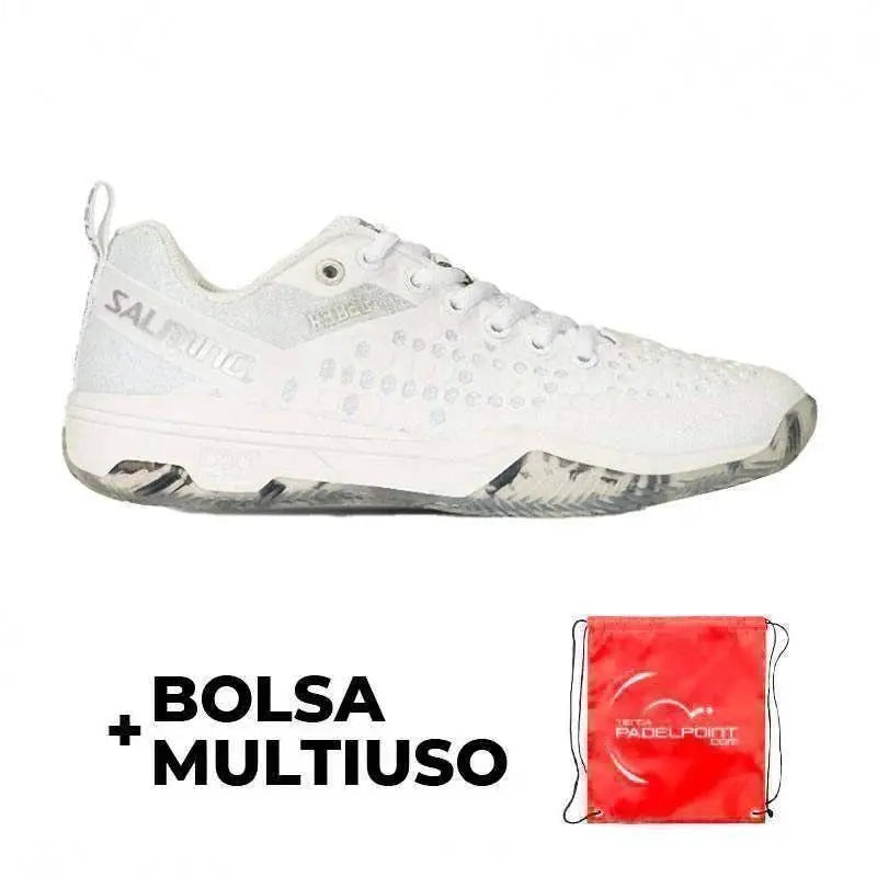 Zapatillas Salming Rebel Blanco Plata Mujer Pádel Elite