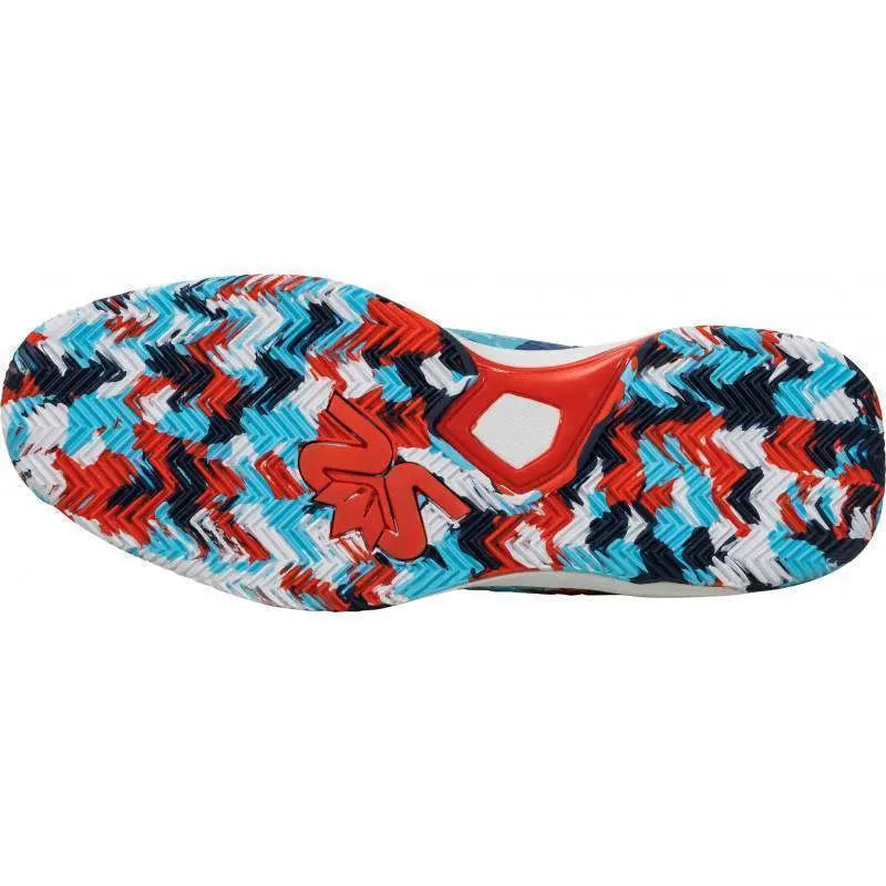 Zapatillas Salming Rebel Camo Blanco Rojo Azul Pádel Elite