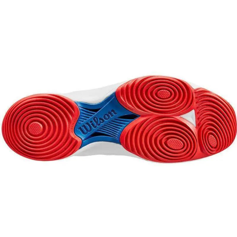 Zapatillas Wilson Hurakn 2.0 Blanco Azul Rojo Pádel Elite