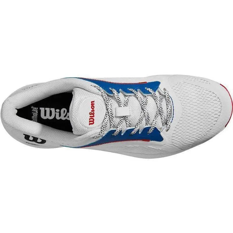 Zapatillas Wilson Hurakn 2.0 Blanco Azul Rojo Pádel Elite