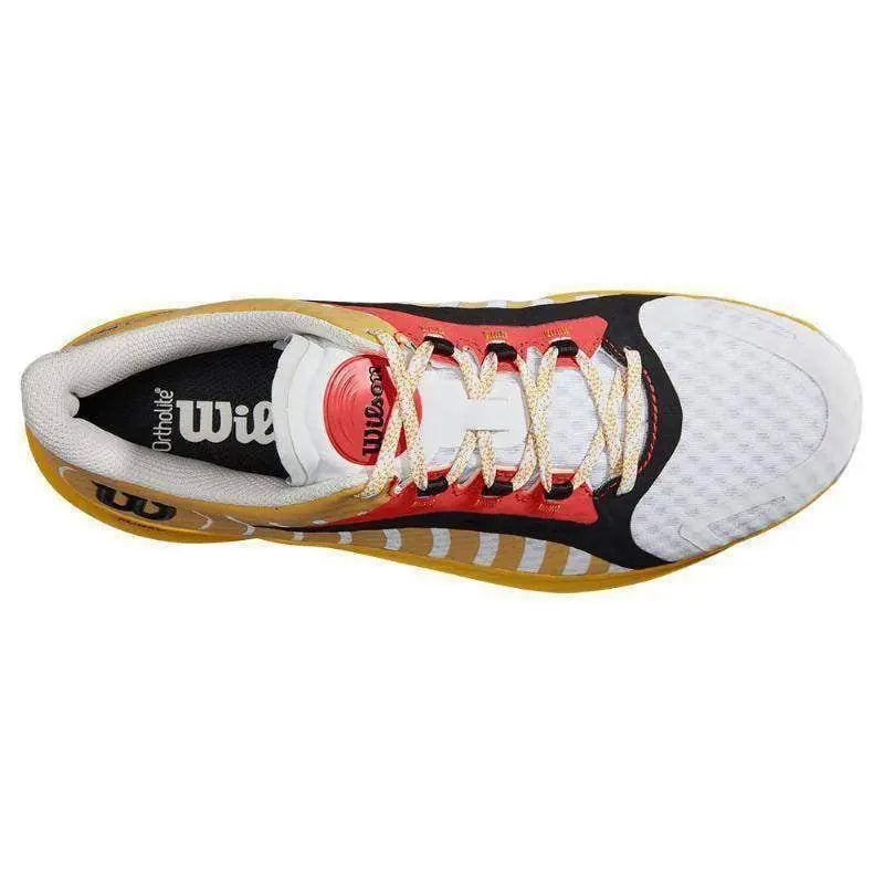 Zapatillas Wilson Hurakn Pro Blanco Oro Coral Pádel Elite