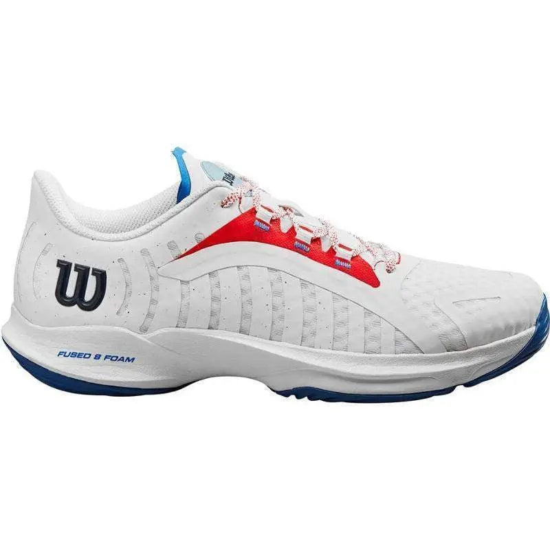 Zapatillas Wilson Hurakn Pro Blanco Rojo Azul Pádel Elite