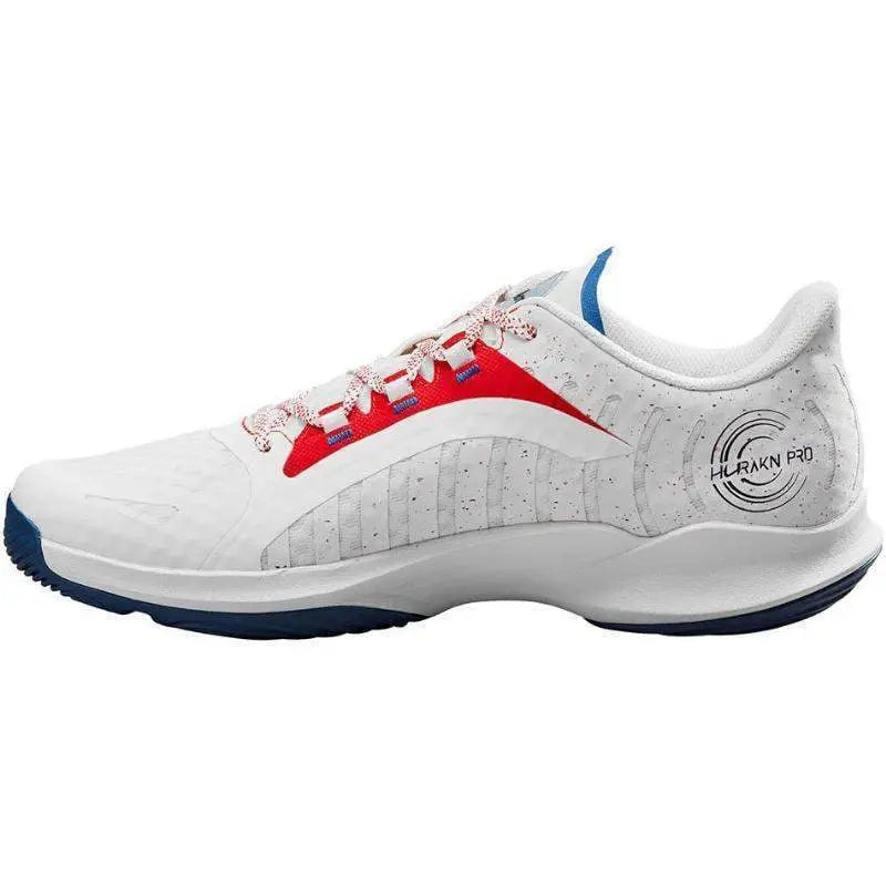 Zapatillas Wilson Hurakn Pro Blanco Rojo Azul Pádel Elite